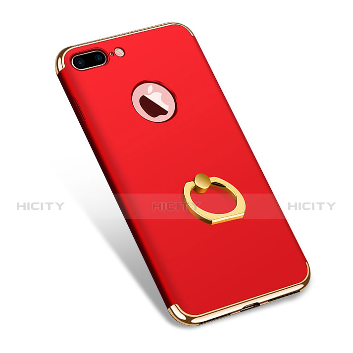 Custodia Lusso Metallo Laterale e Plastica F04 per Apple iPhone 7 Plus Rosso
