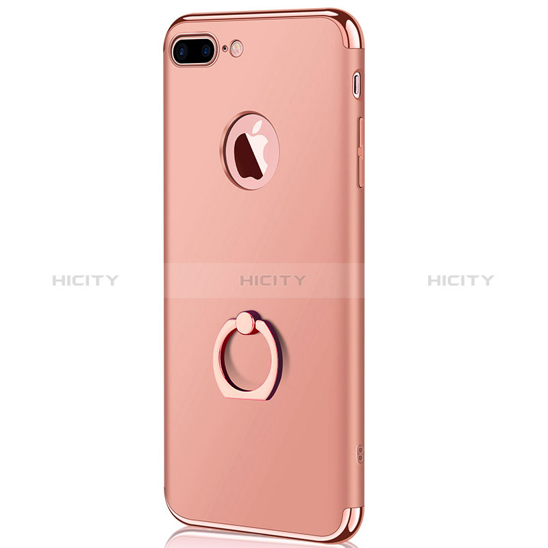 Custodia Lusso Metallo Laterale e Plastica F04 per Apple iPhone 8 Plus Oro Rosa