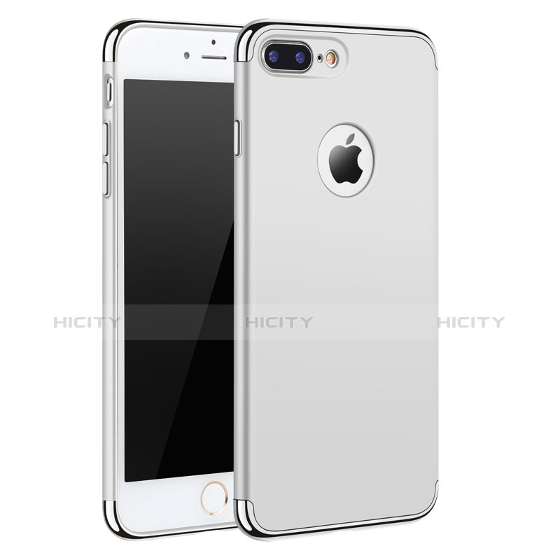 Custodia Lusso Metallo Laterale e Plastica F05 per Apple iPhone 7 Plus Bianco