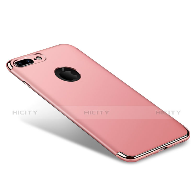 Custodia Lusso Metallo Laterale e Plastica F05 per Apple iPhone 7 Plus Oro Rosa