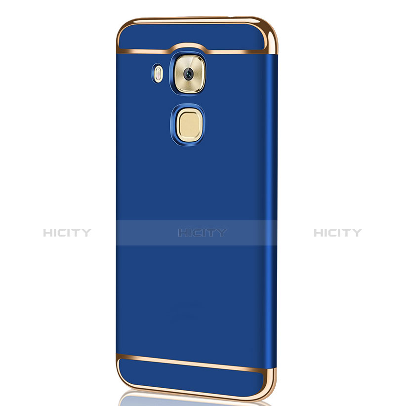 Custodia Lusso Metallo Laterale e Plastica M01 per Huawei G9 Plus Blu