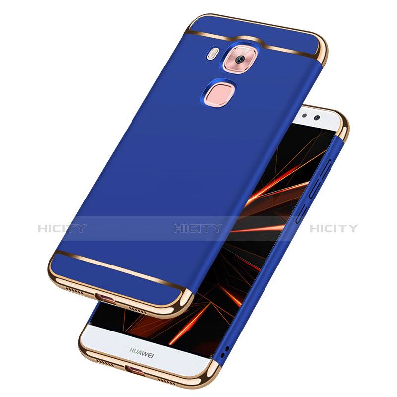 Custodia Lusso Metallo Laterale e Plastica M01 per Huawei G9 Plus Blu