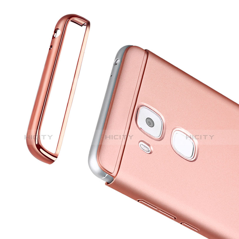 Custodia Lusso Metallo Laterale e Plastica M01 per Huawei G9 Plus Oro Rosa