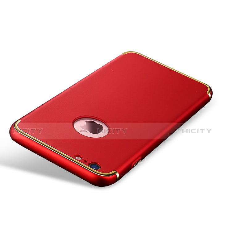 Custodia Lusso Metallo Laterale e Plastica M02 per Apple iPhone 6 Rosso