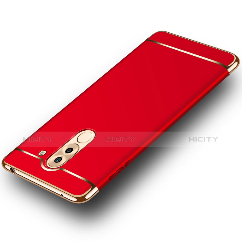 Custodia Lusso Metallo Laterale e Plastica M02 per Huawei GR5 (2017) Rosso