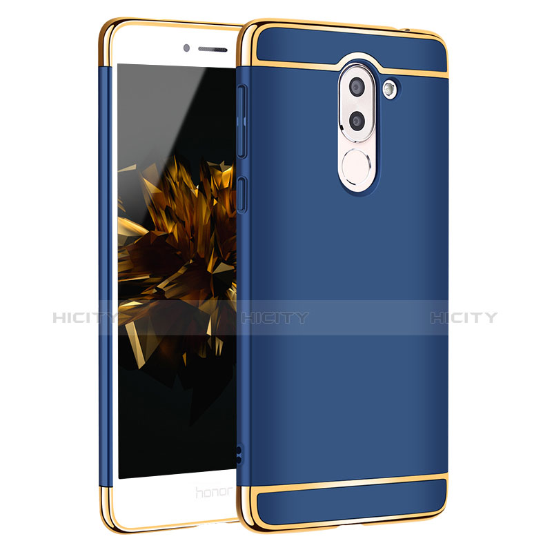 Custodia Lusso Metallo Laterale e Plastica M02 per Huawei Honor 6X Blu