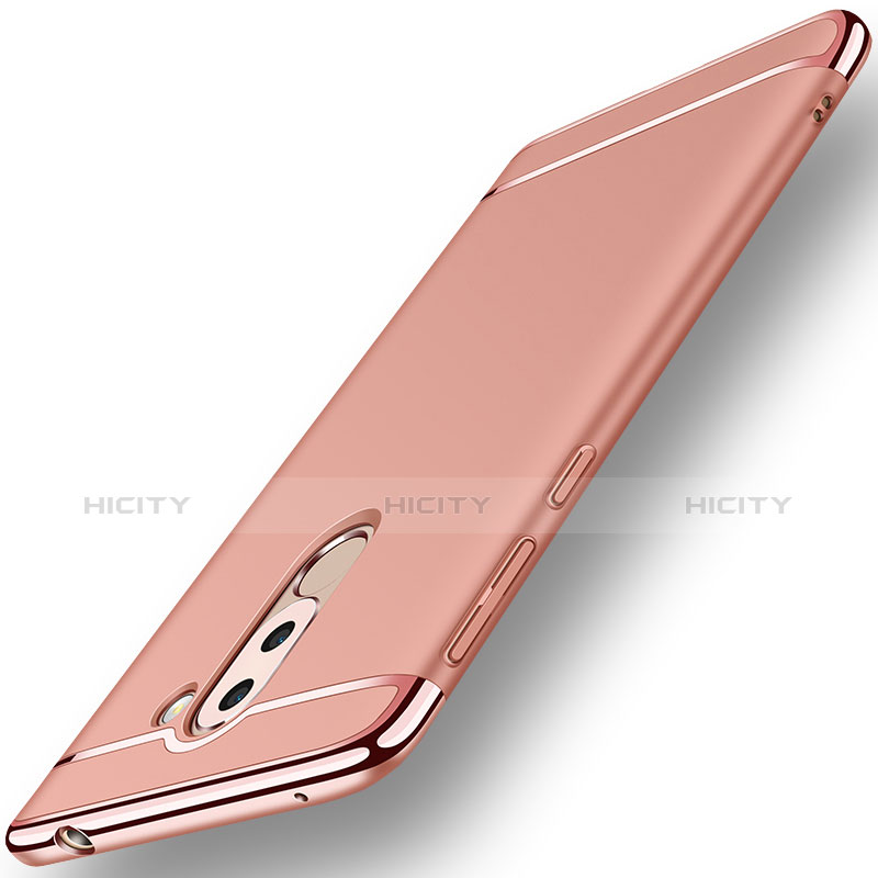 Custodia Lusso Metallo Laterale e Plastica M02 per Huawei Honor 6X Pro Oro Rosa