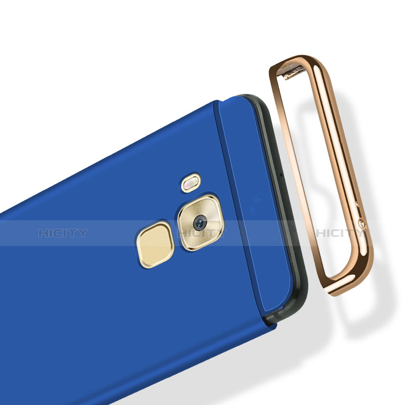 Custodia Lusso Metallo Laterale e Plastica M02 per Huawei Nova Plus Blu