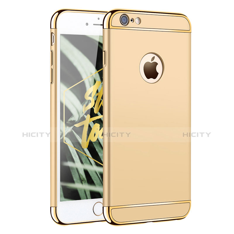 Custodia Lusso Metallo Laterale e Plastica per Apple iPhone 6 Oro