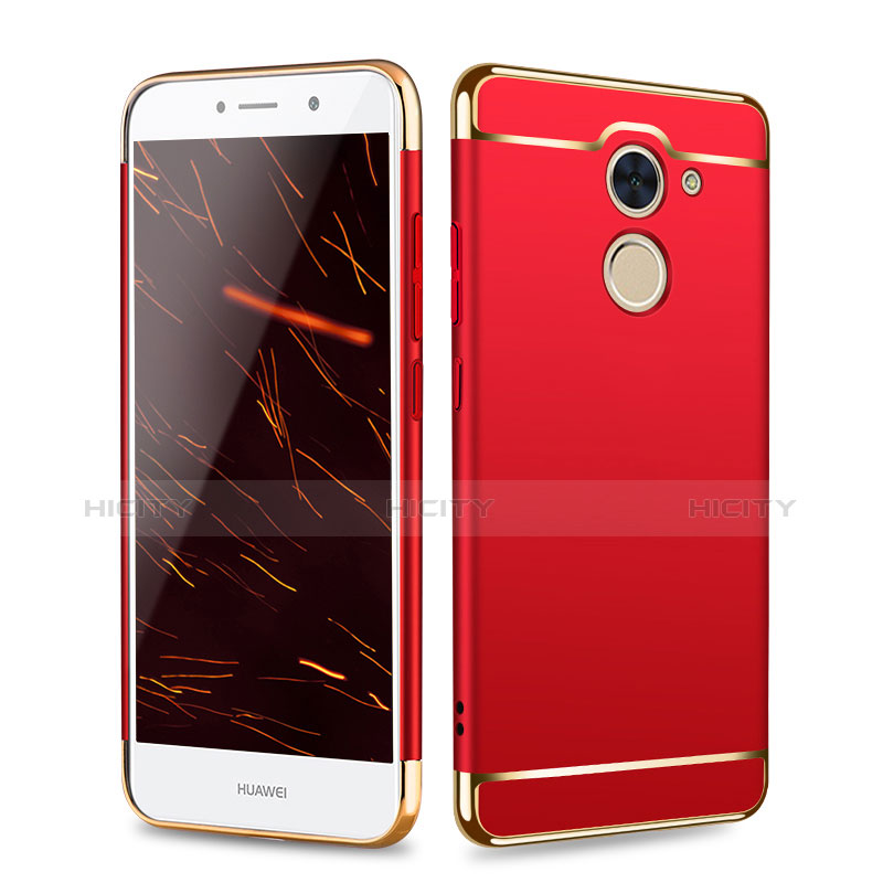 Custodia Lusso Metallo Laterale e Plastica per Huawei Enjoy 7 Plus Rosso