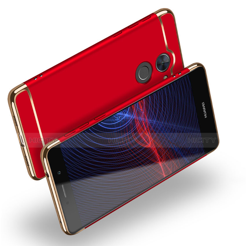 Custodia Lusso Metallo Laterale e Plastica per Huawei Enjoy 7 Plus Rosso