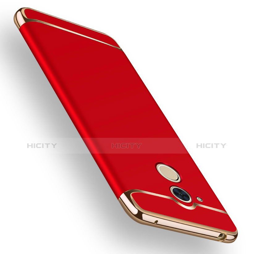 Custodia Lusso Metallo Laterale e Plastica per Huawei Enjoy 7 Plus Rosso