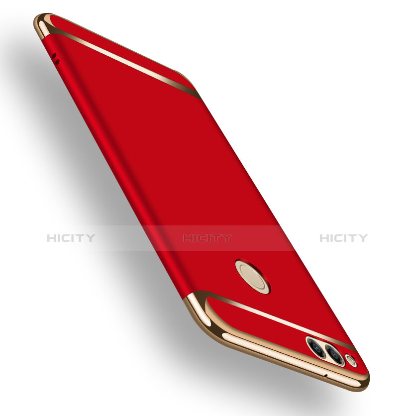 Custodia Lusso Metallo Laterale e Plastica per Huawei Honor 7X Rosso