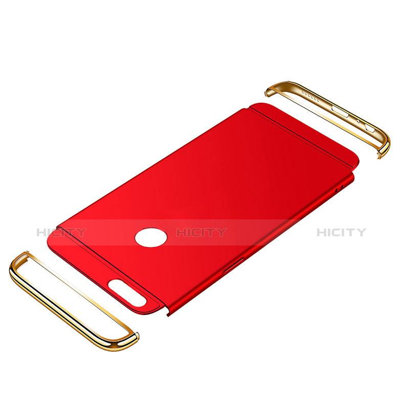 Custodia Lusso Metallo Laterale e Plastica per Huawei Honor 7X Rosso