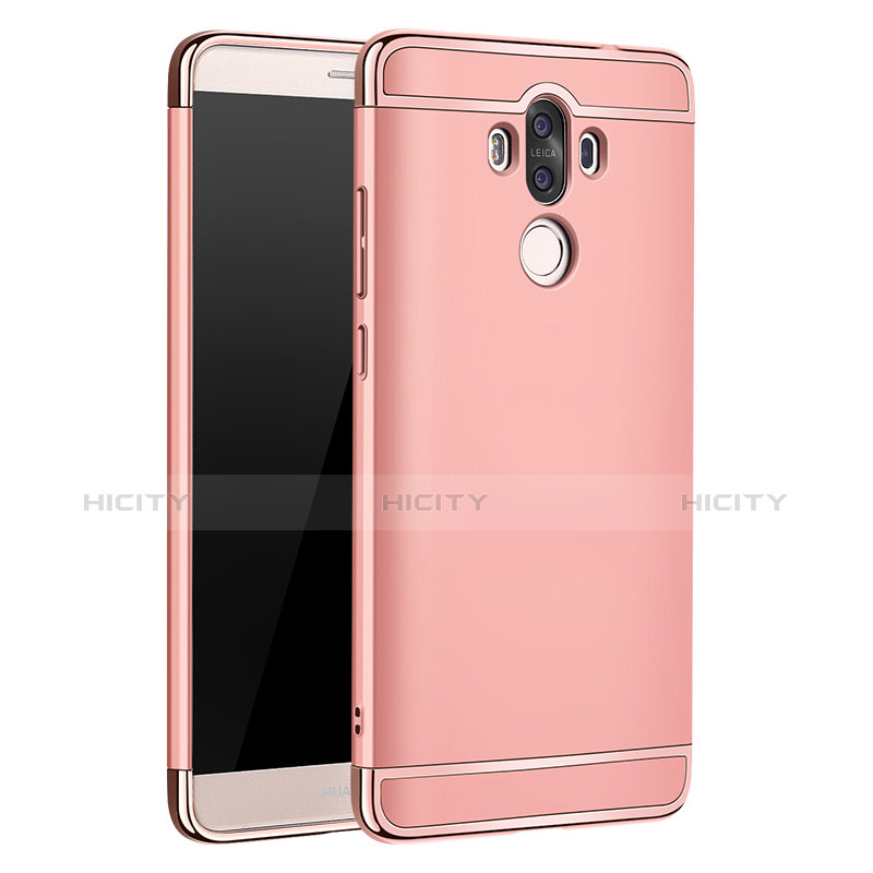 Custodia Lusso Metallo Laterale e Plastica per Huawei Mate 9 Oro Rosa