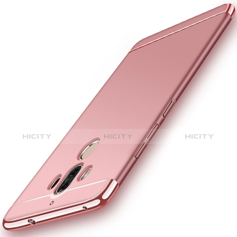 Custodia Lusso Metallo Laterale e Plastica per Huawei Mate 9 Oro Rosa