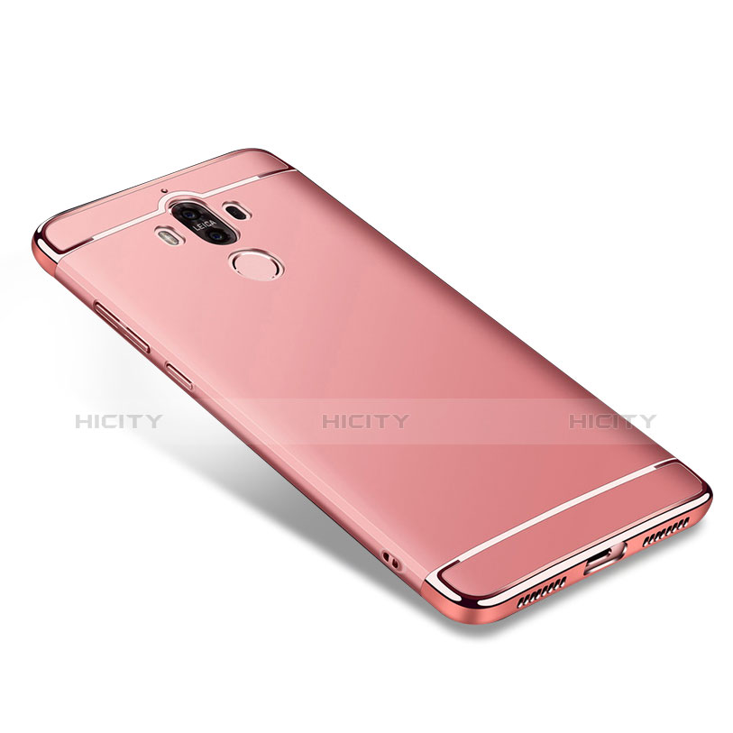 Custodia Lusso Metallo Laterale e Plastica per Huawei Mate 9 Oro Rosa