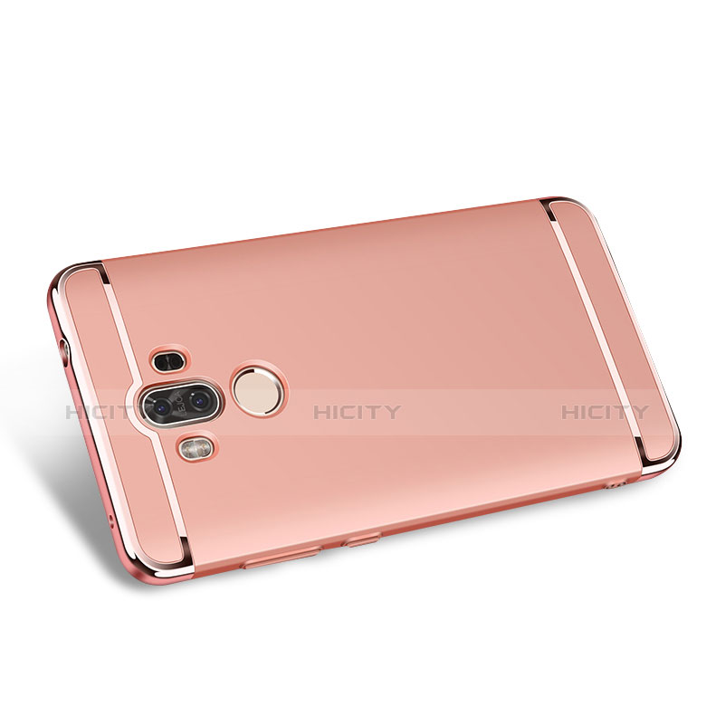 Custodia Lusso Metallo Laterale e Plastica per Huawei Mate 9 Oro Rosa