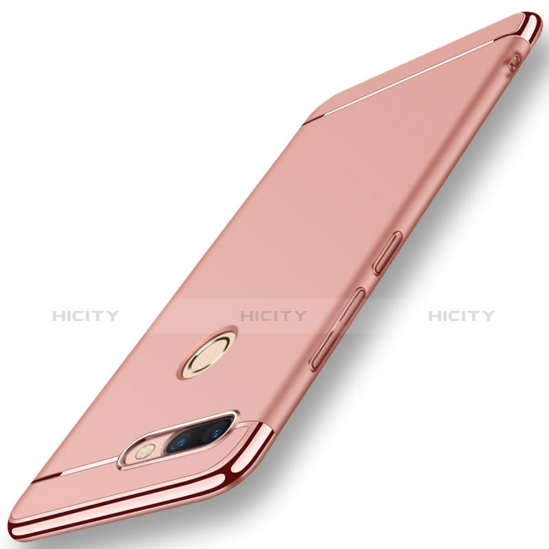 Custodia Lusso Metallo Laterale e Plastica per Huawei Nova 2 Oro Rosa