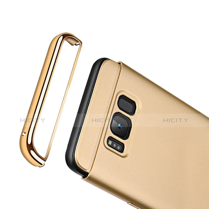 Custodia Lusso Metallo Laterale e Plastica per Samsung Galaxy S8 Oro