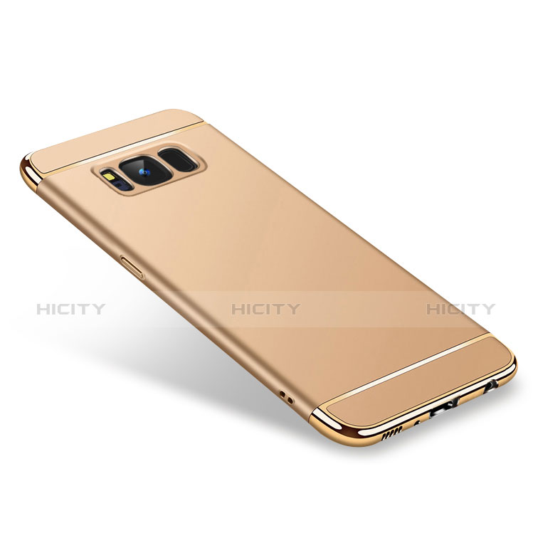 Custodia Lusso Metallo Laterale e Plastica per Samsung Galaxy S8 Oro