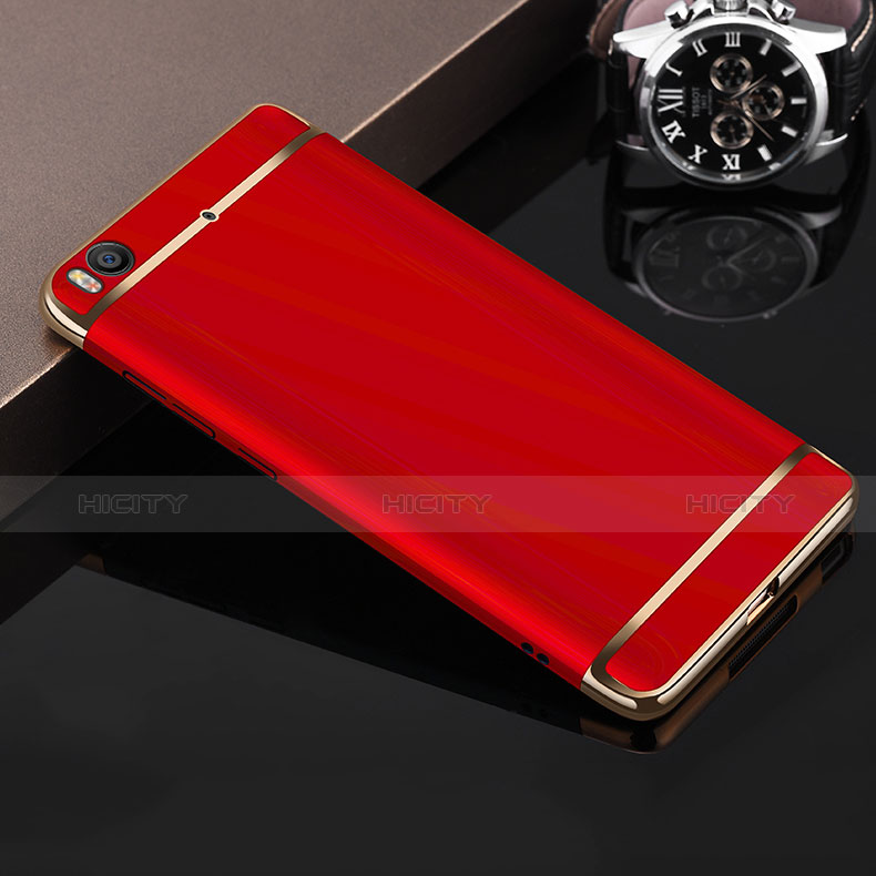 Custodia Lusso Metallo Laterale e Plastica per Xiaomi Mi 5S 4G Rosso