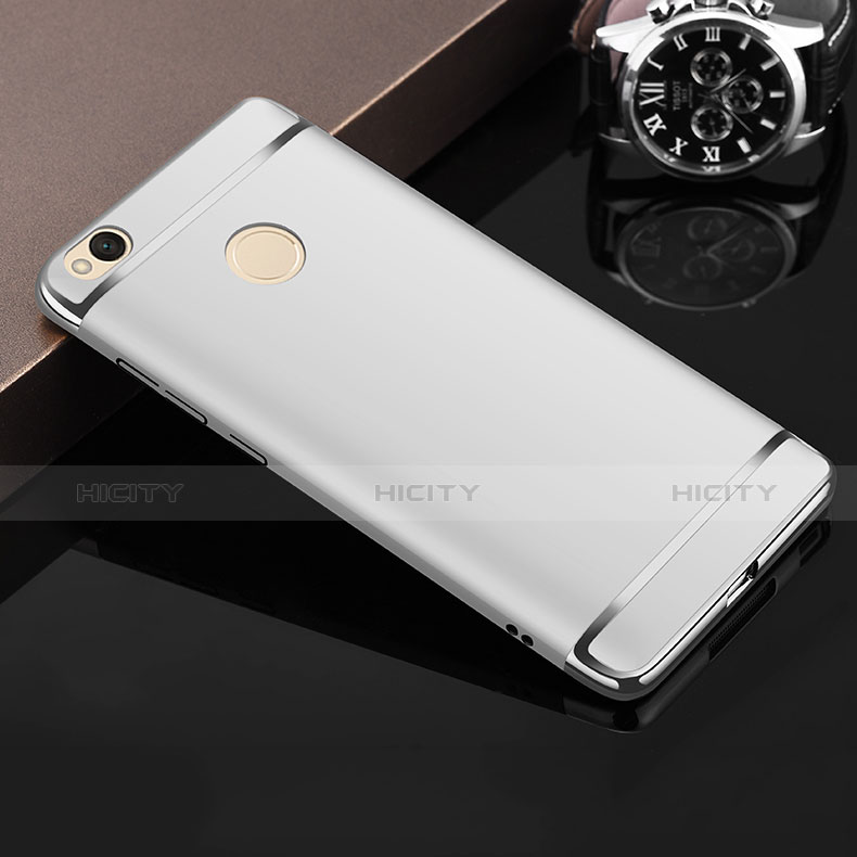 Custodia Lusso Metallo Laterale e Plastica per Xiaomi Redmi 4X Argento