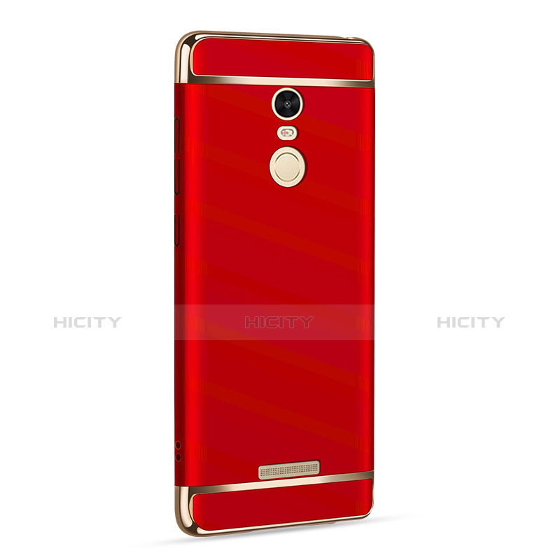 Custodia Lusso Metallo Laterale e Plastica per Xiaomi Redmi Note 3 MediaTek Rosso