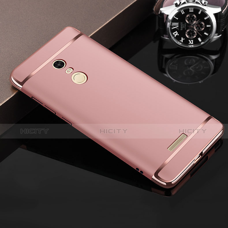 Custodia Lusso Metallo Laterale e Plastica per Xiaomi Redmi Note 3 Oro Rosa