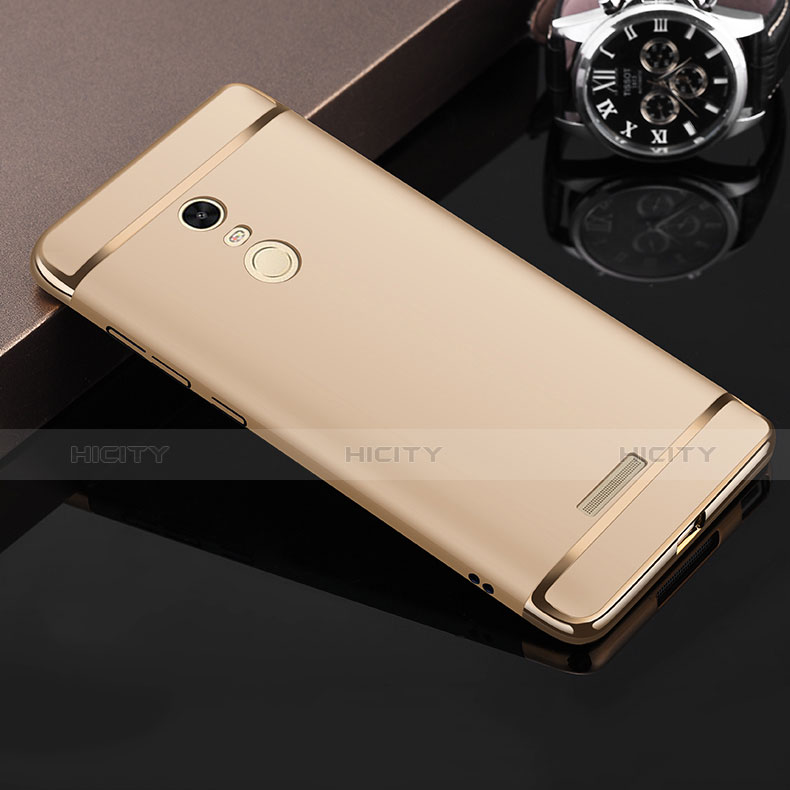 Custodia Lusso Metallo Laterale e Plastica per Xiaomi Redmi Note 3 Pro Oro