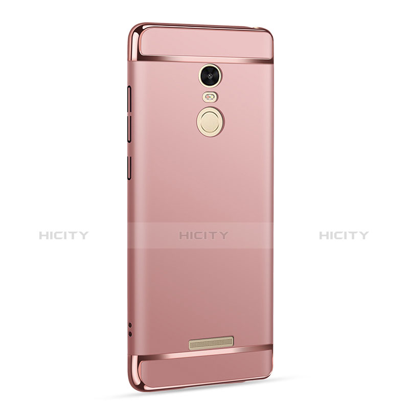 Custodia Lusso Metallo Laterale e Plastica per Xiaomi Redmi Note 3 Pro Oro Rosa