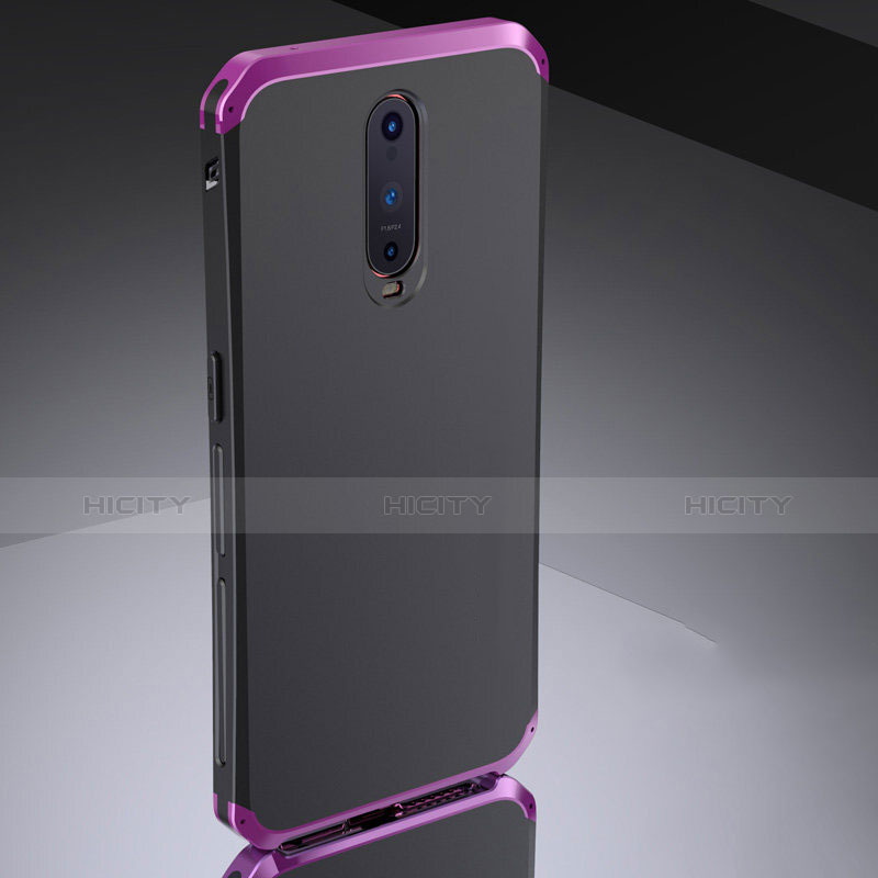 Custodia Lusso Metallo Laterale e Silicone Cover M02 per Oppo RX17 Pro Viola