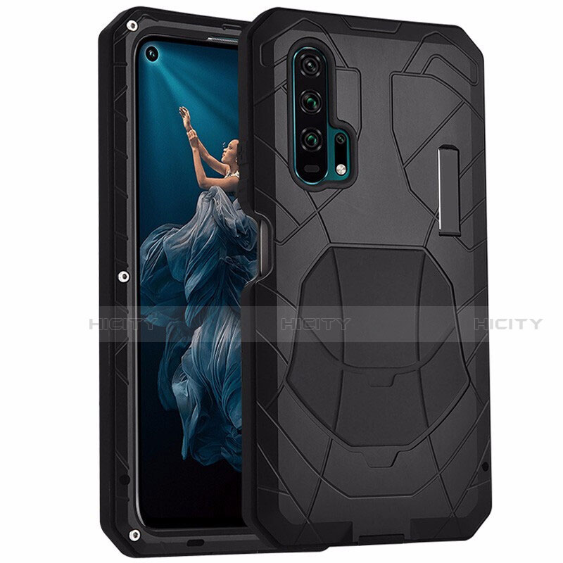 Custodia Lusso Metallo Laterale e Silicone Cover T01 per Huawei Honor 20 Pro