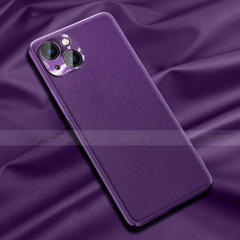 Custodia Lusso Pelle Cover A01 per Apple iPhone 13 Viola