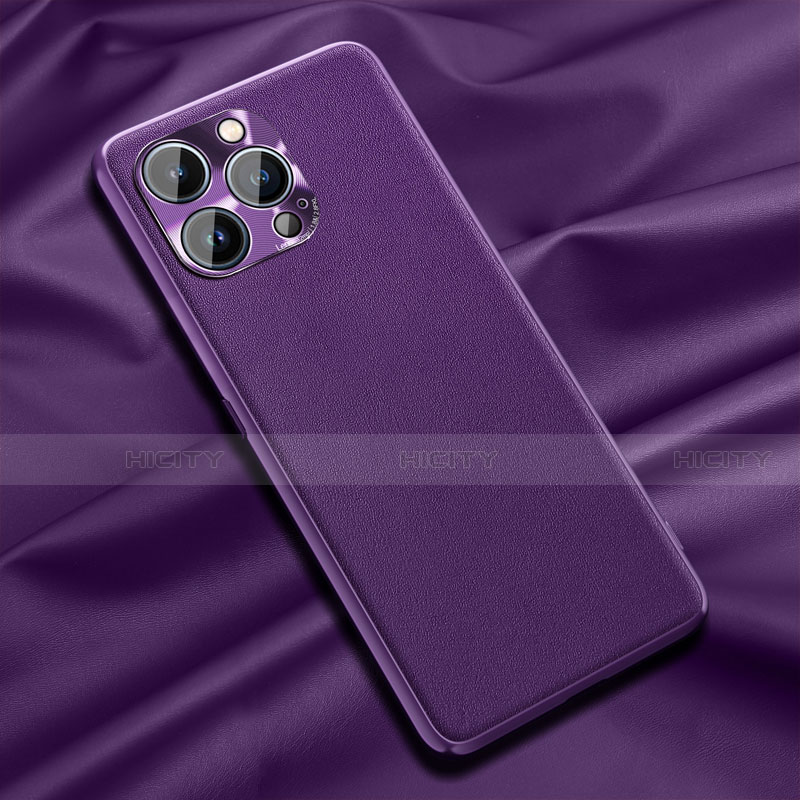 Custodia Lusso Pelle Cover A01 per Apple iPhone 15 Pro Max Viola