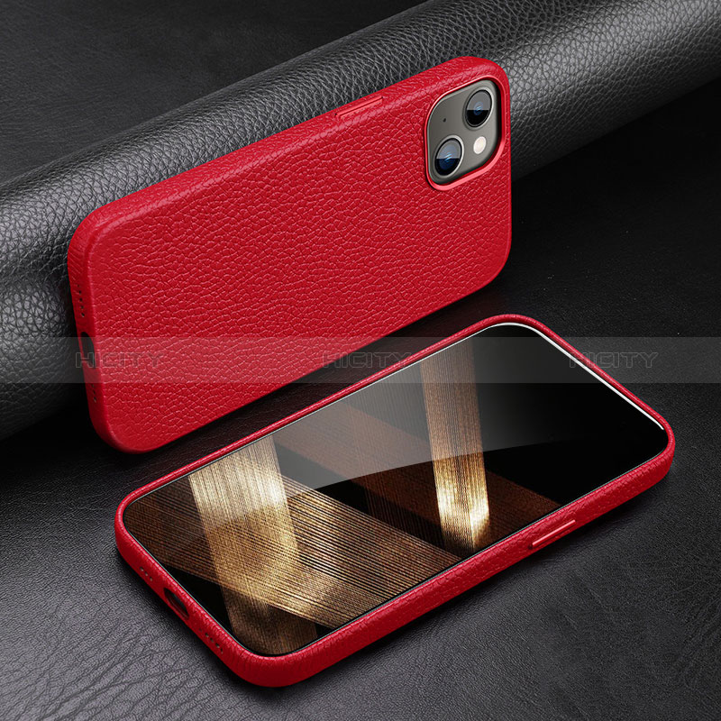 Custodia Lusso Pelle Cover A03 per Apple iPhone 15 Rosso