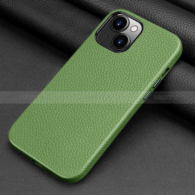 Custodia Lusso Pelle Cover A09 per Apple iPhone 15 Verde