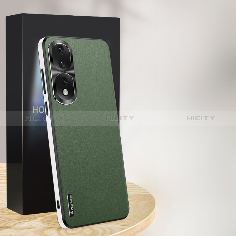 Custodia Lusso Pelle Cover AT1 per Huawei Honor 80 Pro 5G Verde