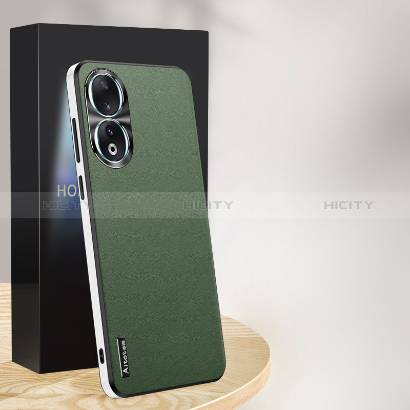 Custodia Lusso Pelle Cover AT1 per Huawei Honor 90 5G Verde