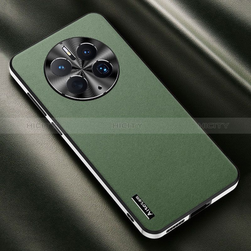 Custodia Lusso Pelle Cover AT1 per Huawei Mate 50 Verde