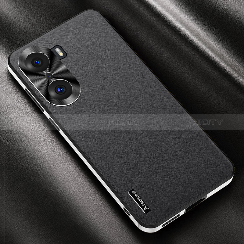 Custodia Lusso Pelle Cover AT2 per Huawei Honor 60 5G Nero