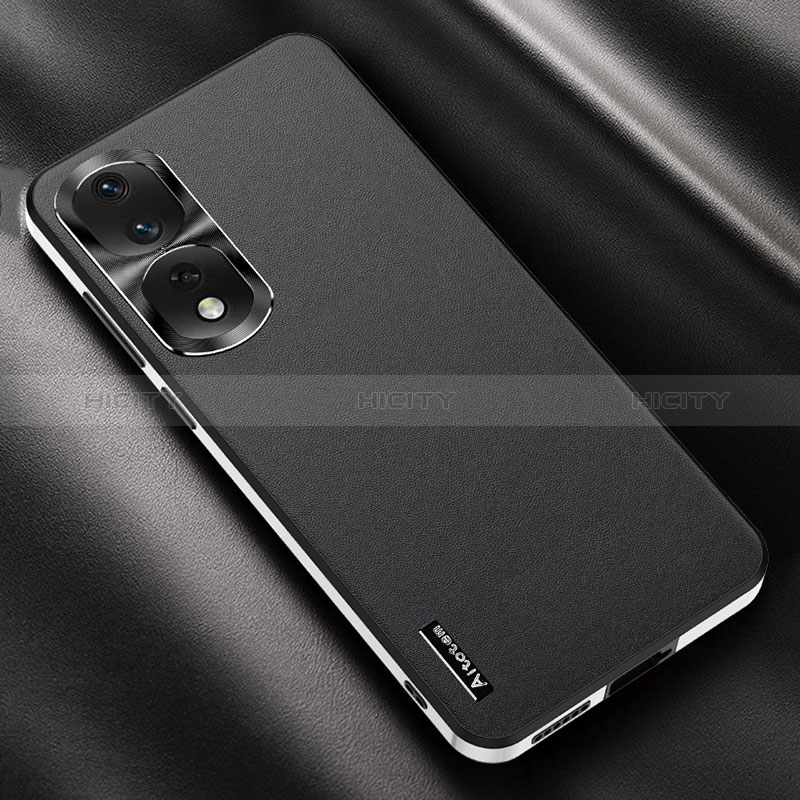 Custodia Lusso Pelle Cover AT2 per Huawei Honor 80 Pro Flat 5G Nero