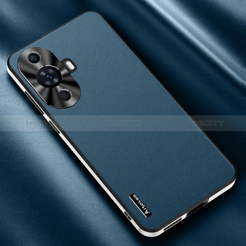 Custodia Lusso Pelle Cover AT2 per Huawei Nova 11 Blu