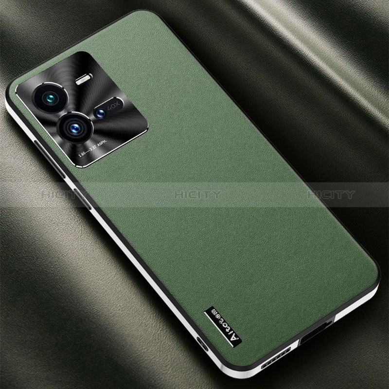 Custodia Lusso Pelle Cover AT2 per Vivo iQOO 10 Pro 5G Verde