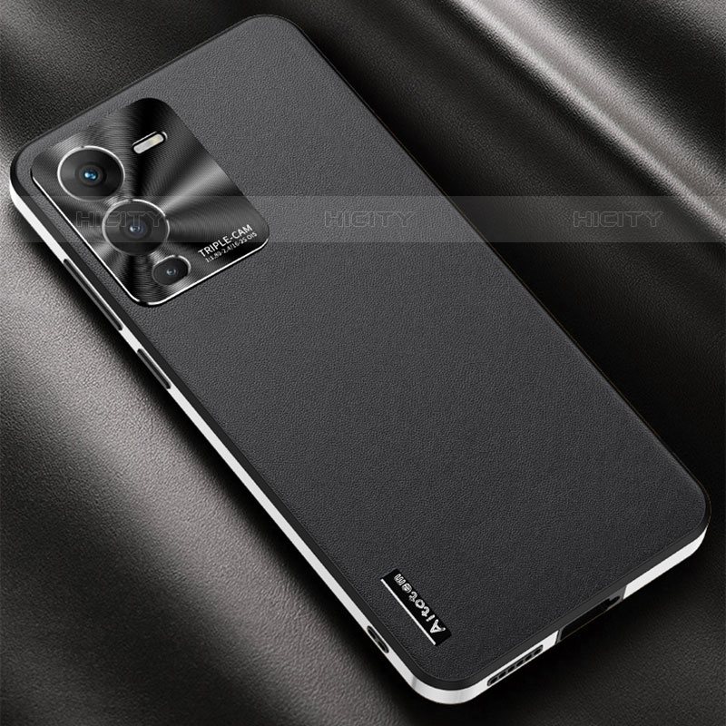 Custodia Lusso Pelle Cover AT2 per Vivo V25 Pro 5G Nero