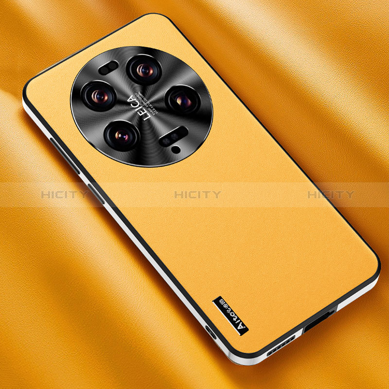 Custodia Lusso Pelle Cover AT2 per Xiaomi Mi 13 Ultra 5G Giallo