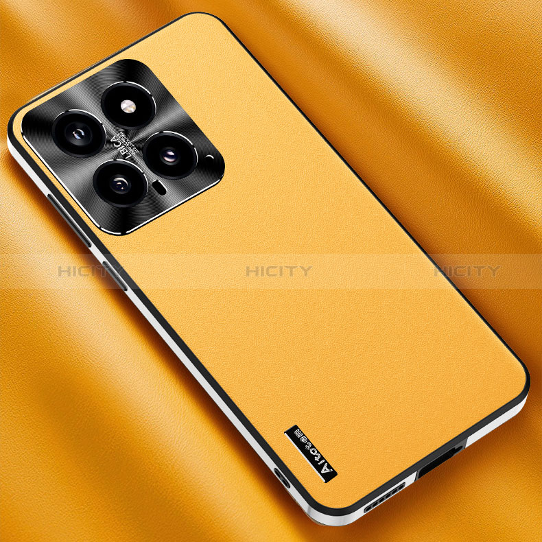 Custodia Lusso Pelle Cover AT2 per Xiaomi Mi 14 Pro 5G Giallo