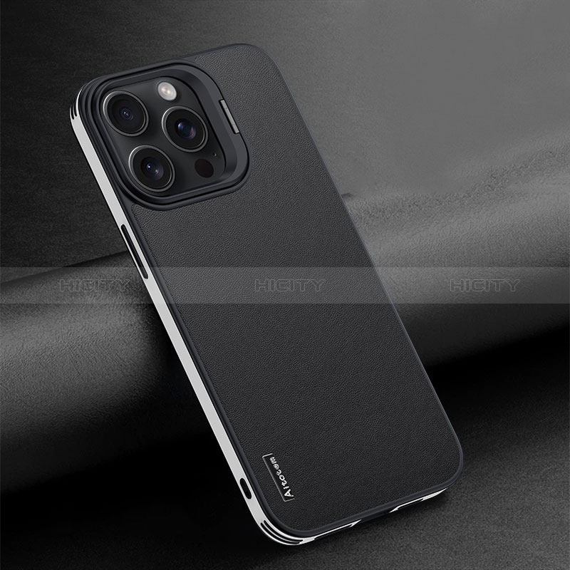 Custodia Lusso Pelle Cover AT4 per Apple iPhone 14 Pro Max Nero