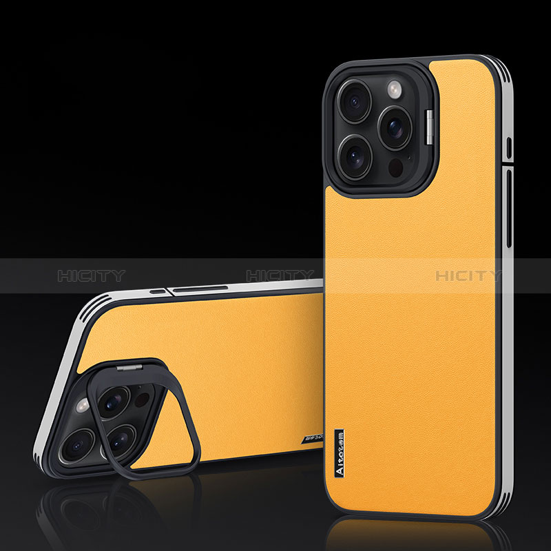 Custodia Lusso Pelle Cover AT5 per Apple iPhone 14 Pro Max Giallo