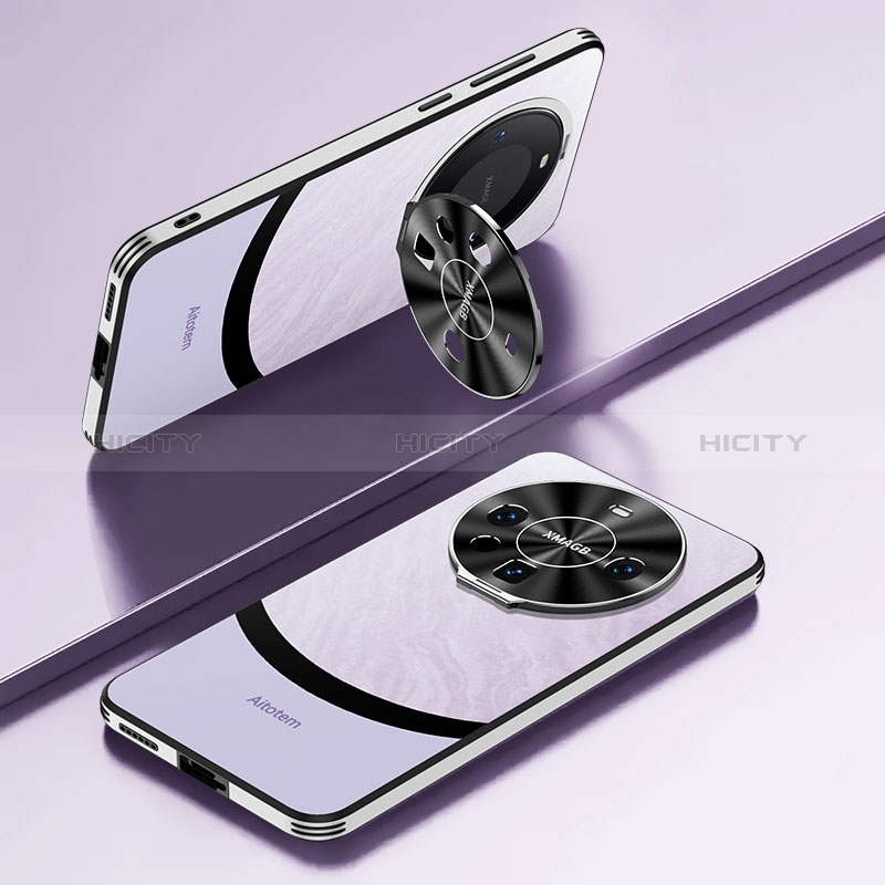 Custodia Lusso Pelle Cover AT5 per Huawei Mate 60 Viola